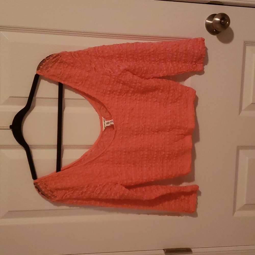 NWT Bethany Mota Coral Crop Top